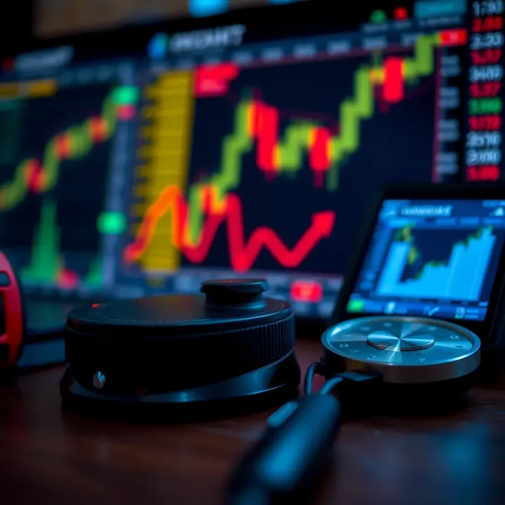 Risk Management Essentials for Binary Options Investment Conceptual illustration of risk management in binary options with financial control elements