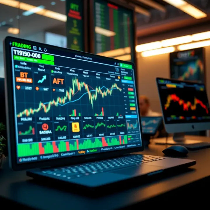 Secure Platform Displaying Diverse Financial Assets for Day Trading Secure digital interface showing various financial assets available for day trading