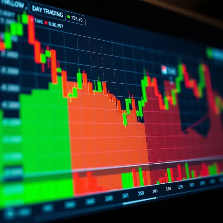 Graph showing risk management concepts with stop loss and take profit levels in trading