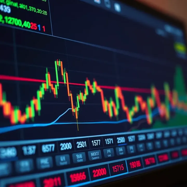 Graph showing different types of trading signals in financial markets