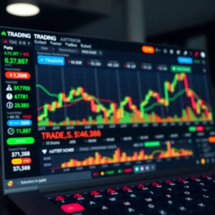 Broker platform interface showing real-time trading charts and market analysis tools