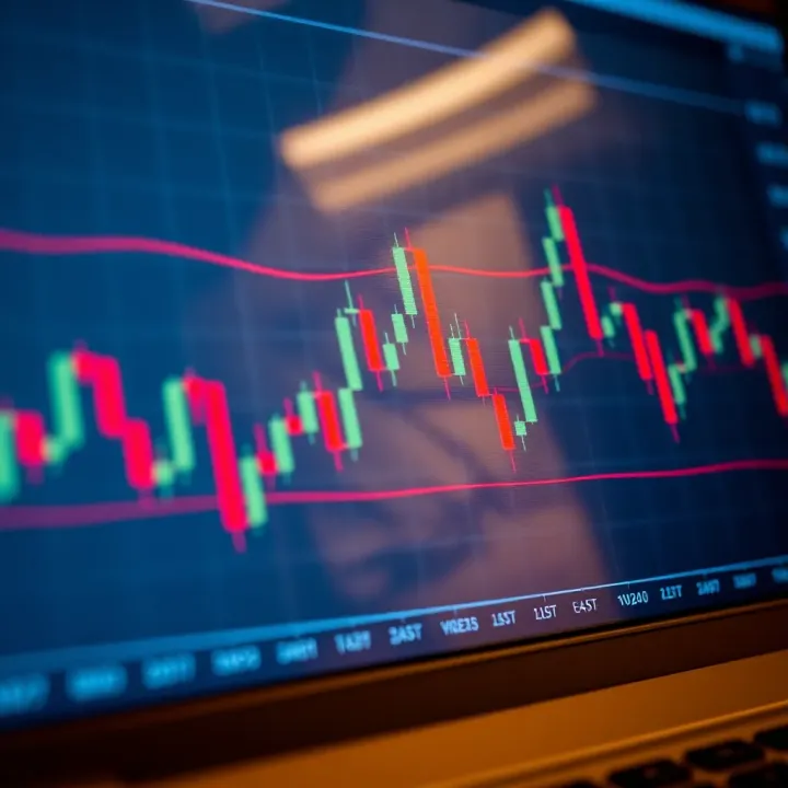 Chart displaying candlestick patterns used in Forex price action analysis