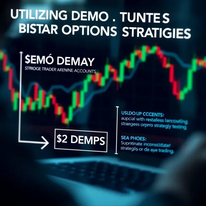 Diagram showing steps to utilize demo accounts for strategy testing in binary options trading