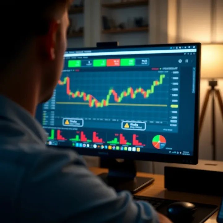 Computer screen showing interface of a trusted free binary options signal tool